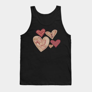 Love makes hearts take flight - magenta Tank Top